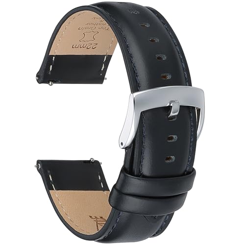 CORROPELLE Leder Uhrenarmbänder Schnellverschluss Armband 18mm 19mm 20mm 21mm 22mm Eleganten Hochwertige Ersatz Leder Armband für Damen und Herren Uhr und Smartwatch