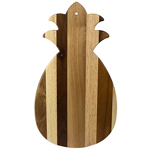 Tabla de cortar y servir en madera con forma de piña miniatura 1