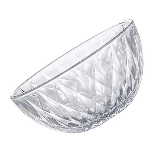 Cabilock Salatschüssel Aus Glas Transparent Mit Kristall Diamant Muster Obst Servierschüssel Für Zuhause