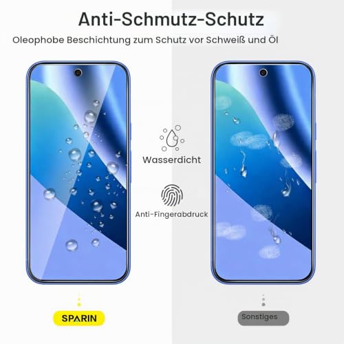 SPARIN Panzer Schutz Glas für Google Pixel 10a, 3 Folie und 2 Kameraschutz – Ansicht 6