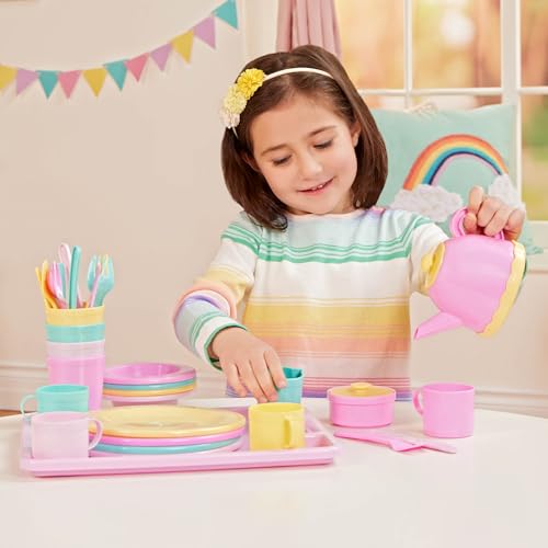 Battat - Play Circle - Dish Set - Plates, Cups, and Tea Party Toys - Kitchen toys for Toddlers - Pretend Play - 3+ Years(34 Pieces) - Image 2