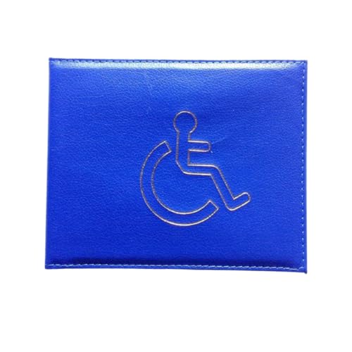 Porta badge morbida per disabili porta per per per permesso di parcheggio colore pelle sintetica blu