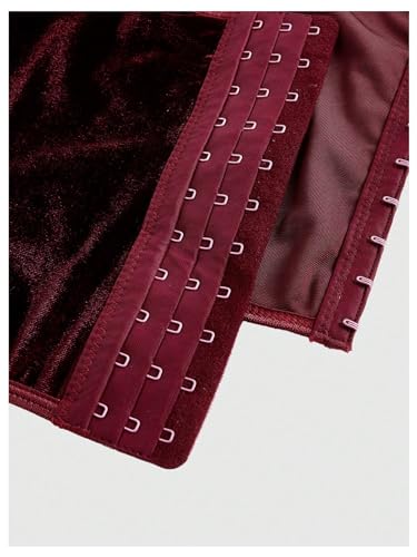 SHENHE Women's PU Leather Cut Out Sexy Bustier Asymmetrical Corset Goth Crop Club Top4