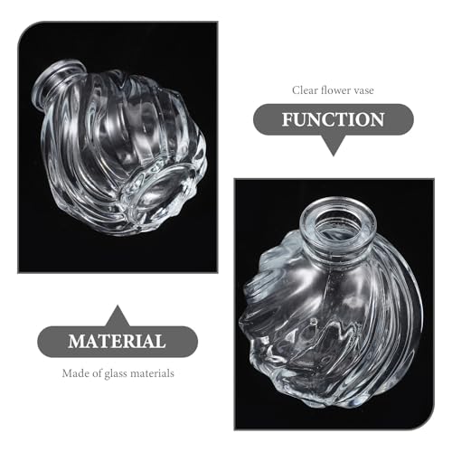 Jarrones transparentes de vidrio DECHOUS pack de 5 floreros pequeños para decoración 4