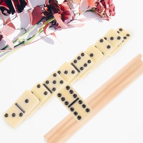 Beavorty 10 piezas soporte de dominó de madera 19 cm miniatura 5