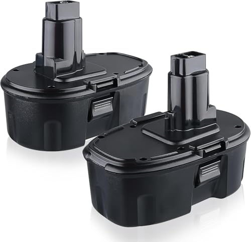 ZEERISA 4.8Ah 18V DC9096 Li-ion Battery Replacement Compatible with DEWALT 18Volt DC9098 DC9096 DC9099 DC970 DW9095 DW9096 DE9039 DE9095 DE9096 DE9098 DW9098 DW9099 Cordless Power Tools (2 Pack)