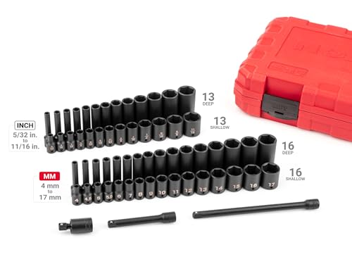 Image of TEKTON 1 /4 Inch Impact Socket Set, 61-Piece | SID90403