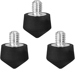 Foto&Tech 3 Pieces Universal Anti Slip Rubber Tripod Feet Compatible with Benro Gitzo Induro Kingjoy Manfrotto, Thread Tripod Foot Replacement for Smooth and Uneven Surfaces (M8)
