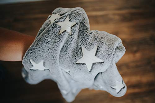 Ukrist Retailers Glow In The Dark Blanket - Kid Room Decor - Cool Space Blanket - Glow Tent - Boys/Girls - 50X60 - Machine Washable - Grey Stars - Lightweight - #TOP3
