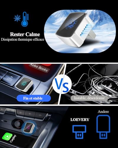 Adaptateur CarPlay sans fil convertisseur Plug & Play stable mini - 9