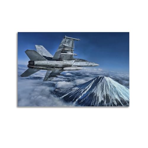 Poster F-18 Hornet toile déco murale salon chambre avion de chasse 40x60