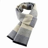 Hombres Cálido y Acogedor Bufanda del tartán Moda y Elegante Bufanda a Cuadros Clásico en Otoño Invierno Check Scarf