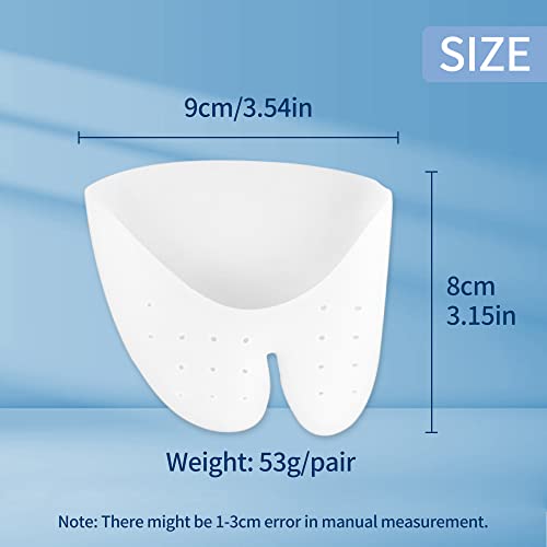 Image of 2 Pairs Gel Toe Caps Protectors Silicone Toe Sleeves Metatarsal Pads Ball of Foot Cushion Soft Forefoot Cushioning for Men Women Toe Sleeves Guards for Pain Relief