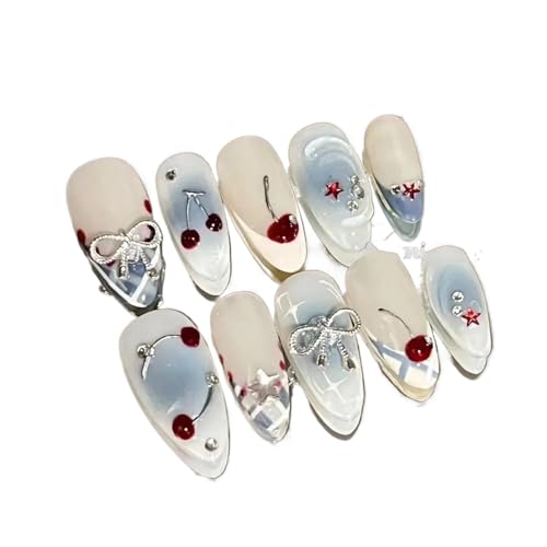 Presse-ongles français amande avec faux ongles légers taille M