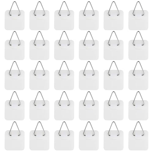 FLOWERUN 30 Stück Bildaufhänger zum Kleben auf Bilderrahmen,...