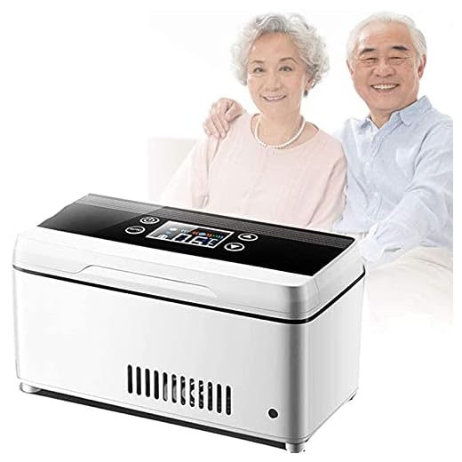 Bärbar insulinkylarlåda LED-display 2-8 ℃ Drogeredrivare Kylare Resväska 8-10 timmar 13600mAh Batteri & väska, Mini-läkemedel Konstant temperatur Kylskåp,1*battery