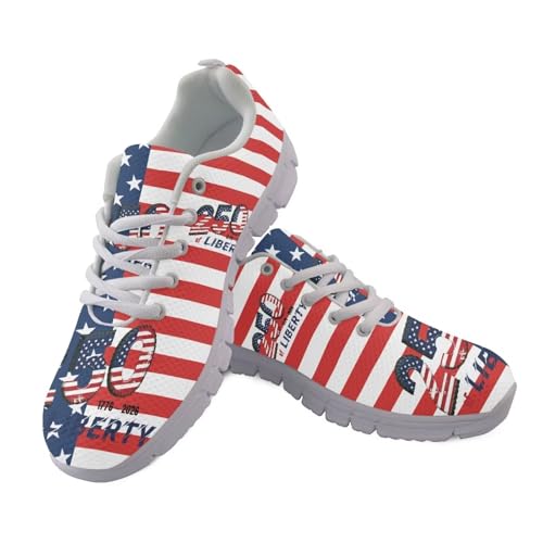 Image of GIFTPUZZ Mens Lace Up Athletic Trainers Running Sneakers Wedge Breathable Gym Lightweight Sports Tennis Shoes