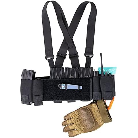 CASONMMAX Low-Vis Tactical Chest Fixation Device,Lightweight Elastic Rig Cummerbund Combat Gears. (Black) Cover
