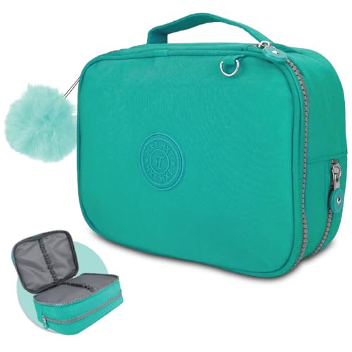Genérico - Estojo Box Escolar Grande 200 Lápis Poliéster Com 32 Elásticos (Azul Claro)