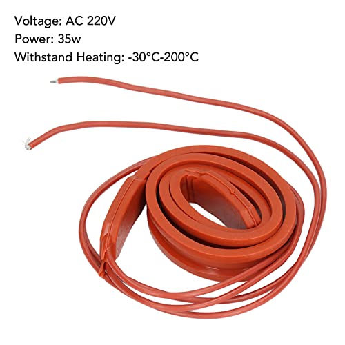 Rankomu Silicone Heating Belt - Heizkabel für Wasserleitung, Rohrbegleitheizung, Dachrinnenheizung - Flexible Heizband mit Frostschutz - 35W, 15x500mm, Wasserdicht bis 200°C für Industrie & Haushalt