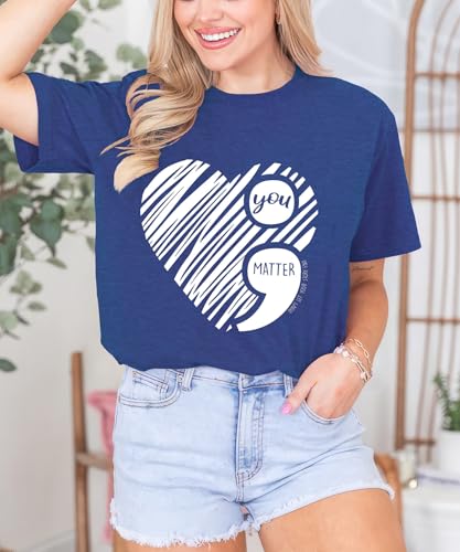 Suicide Awareness Shirt Women Suicide Prevention Shirt Therapist Psychologist Motivational Graphic Tee Tops4