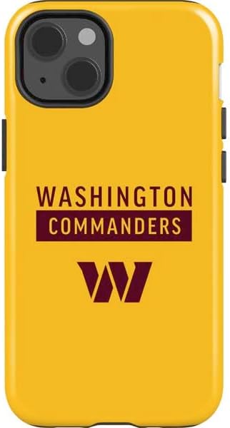 Skinit Impact Phone Case Compatible with iPhone 13 - Officially Licensed NFL Washington Commanders Black Background Design