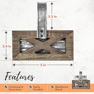   Autumn-Alley-Barn-Door-Rustic-Salt-and-Pepper-Shakers-Set-in-Wood-and-Galvanized-Caddy-Farmhouse-Salt-and-Pepper-Shakers-For-Rustic-Kitchen-Decor-Rustic-Kitchen-Accessory-for-your-Country-Kitchen