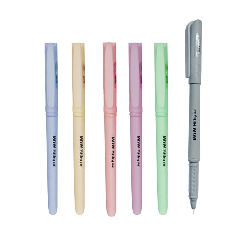 Image of WIN Milky Gel | 30 Pen (20 Blue Ink & 10 Black Ink) | Matte Finish Body Colours | Cute & Stylish Theme | 0.7 mm Tip | Waterproof Ink | Dark Gel Pen | Smooth Writing | Ideal for School & Offices