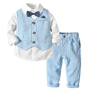 Icegrey Fashion Gentleman Outfits pakken vlinderdas overhemden + broek + vest mantel 3 stuks mooi pak baby jongens…