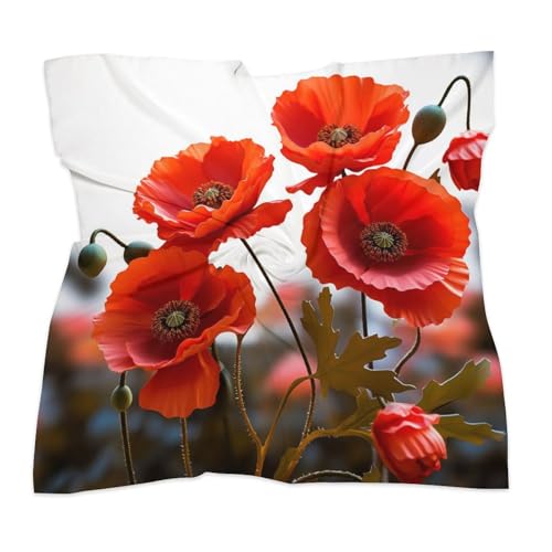 Square Kerchief Bandanas Silky Touch Head Scarf Green Flower Herb Sage Leaves And Branches Mask Scarf for Men & Women3