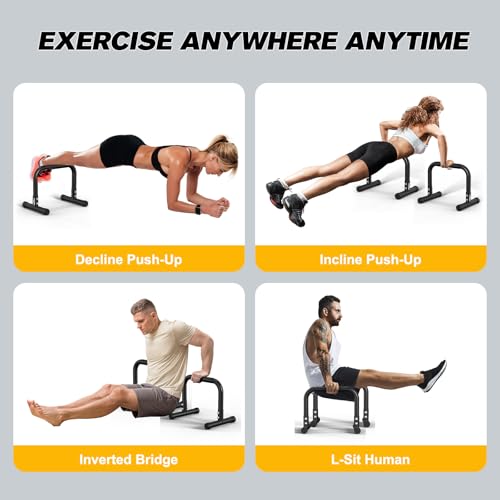 RELIFE REBUILD YOUR LIFE Dip Barras Paralelas Calistenia Gimnasio Casa Push Up Bars Stands Station Ajustable Entrenamineto Musculación Fitness Ejercicio Rehabilitacion Mini Dip Bar - Imagen 5