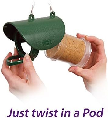 Jacobi Jayne Flutter Butter Hanging Feeder, Green & Jayne Flutter Butter Fruity Pods, Pack of 3 x 170g, Brown, 3 Pack