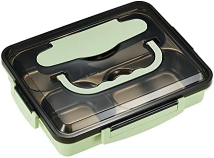 TONSYL Stainless Steel Leak Proof 4 Compartment Lunch Box Bento Box for Adults & Kids Tiffin Box Reusable Freezer Safe Durable BPA-Free Food Containers Food Storage Box Insulated Bento Lunch Box