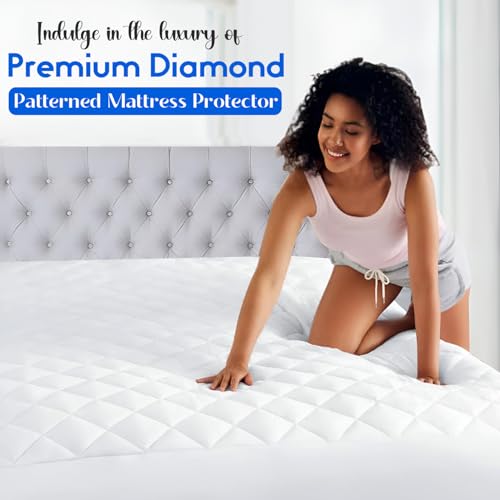 Protector de colchón King transpirable cómodo y acolchado para cama grande 3
