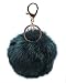 Leegoal(TM) Novelty Keychain with Plush Cute Artificial Rabbit Fur Key Chain for Car Key Ring Bag Purse Charm (Atrovirens)