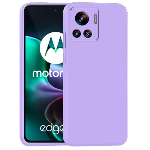 Image of Back Cover for Motorola Edge 30 Ultra 5G | Full Camera Protection | Premium Liquid Silicon Case | Flexible Bumper Case for Motorola Edge 30 Ultra 5G (Purple)