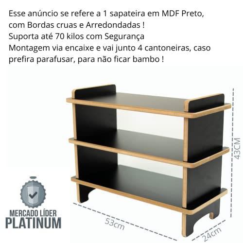 ARTMOVELAR - Sapateira Organizadora com Banco de Madeira - Porta-Sapatos para Hall de Entrada - Orga