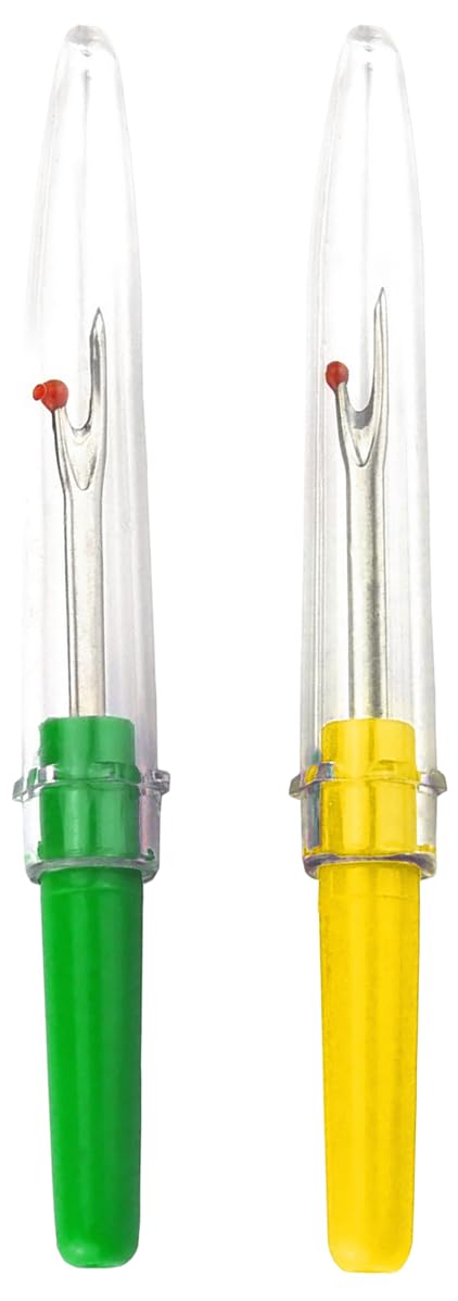Faden & Nadel 2 Grandi Divisori Per Cuciture – Lunghezza 12 Cm, Verde E Giallo, Con Protezione