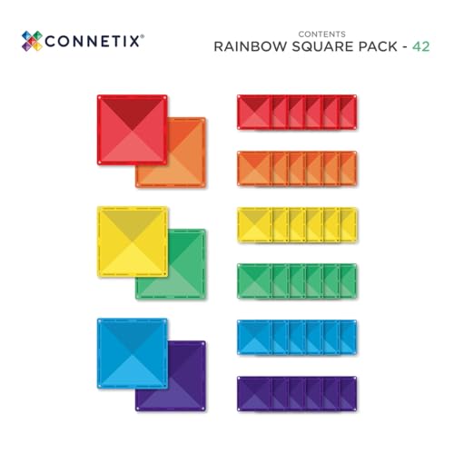 Connetix 42-Piece Rainbow Square Expansion Pack — view 6