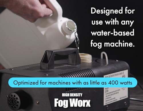 Image of FogWorx Extreme High Density Fog Juice - Long Lasting, High Output, Water Based Fog Machine Fluid - Half Gallon, 64oz (Pack of 2)
