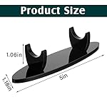 Chinco 2 Pieces Acrylic Pen Holder Display Stand, Makeup Brush Rack Organizer, Desk Pencil Wand Holder Showcase, Paintbrush Drying Rack for Home School Office (Black) - Image 2