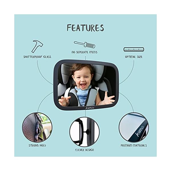 Autospiegel Baby Rücksitz - Rücksitzspiegel für Babys/Kinder Auto Spiegel Autospiegel Babyspiegel Kinderspiegel… – Bild 4