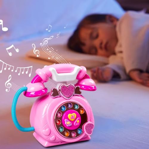 Image of Educational Phone Toy for 2-12 Years Kids Rechargeable 24 Modes Talking Baby Smart Phone Mobile Toy for Boys Girls Christmas Gift Birthday Surprise (Pink Telephone)