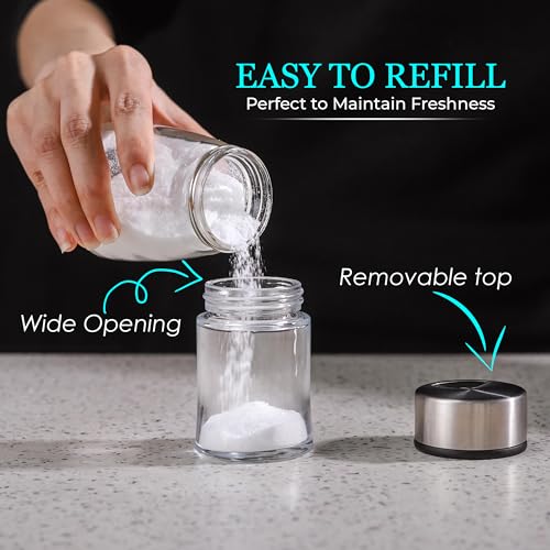image for Kitchen-GO Salt Shaker or Pepper Shaker with Adjustable Pour Holes - S