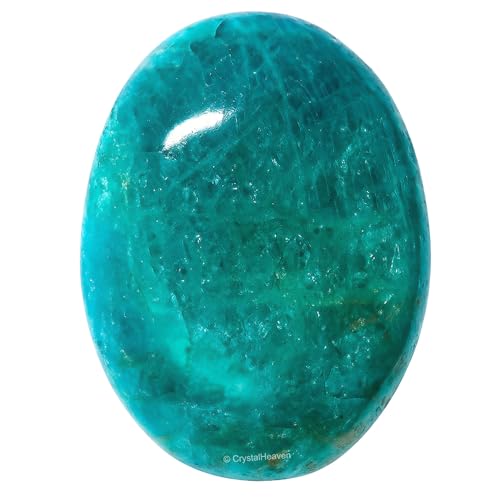 Image of Crystal Heaven Green Apatite Crystal Palm Pebbles Stones For Anxiety Stress Relief Massage - Aaa Grade Original Healing Gemstone Agate Palm Stone For Yoga Meditation Spiritual Reiki Feng Shui