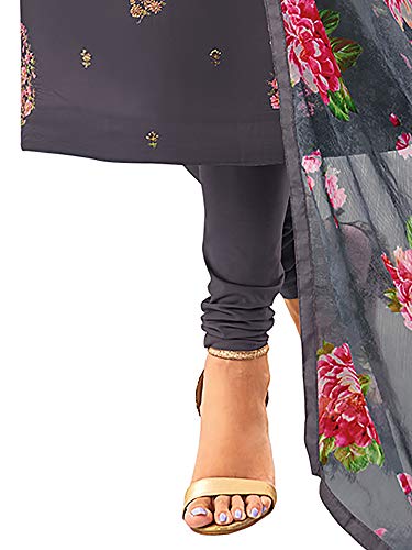 Image of AKHILAM Women's Cotton Blend Embroidered Unstitched Salwar Suit Material(30DMK60 Parent)