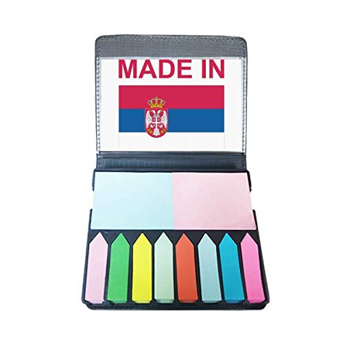 Boîte de marque-page autocollante au design Serbia raffiné