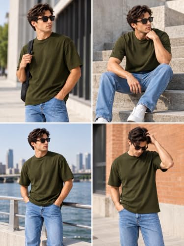 Image of Leriya Fashion T Shirt for Man | Men Luxury Vertical Stripe Textured T-Shirt | Classic Crew Neck Short Sleeve Knit Tee | Cotton Tshirts for Men | Regular Fit Soft Tshirt with Modern Golf Athletic