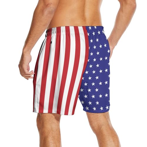 Men's Swim Trunks with Compression Liner 7" Inseam Stretch Beach Shorts Quick Dry Funny Board Shorts with Pockets2
