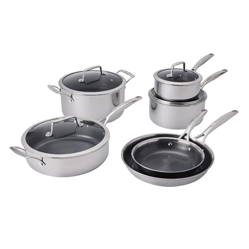 Paradigm Ceramic 10-pc Stainless Steel Dual Performance Cookware Set